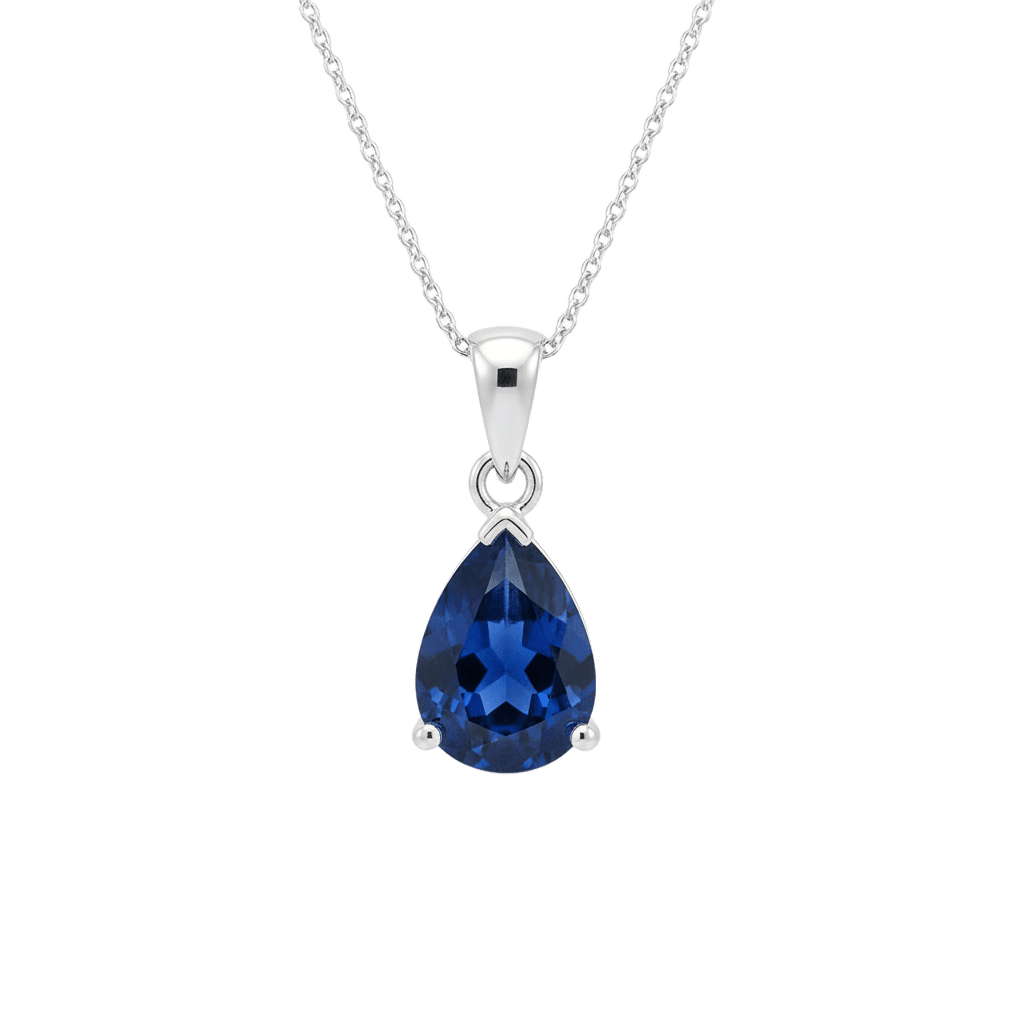 Sapphire Teardrop Pendant